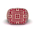 Ruby Men's Geometric Grid Ring - Pat No. 11 image 3