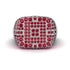 Ruby Men's Geometric Grid Ring - Pat No. 12 image 3