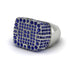 Sapphire Men's Geometric Grid Ring - Pat No. 15 image 2