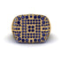 Sapphire Men's Geometric Grid Ring - Pat No. 13 image 3