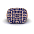 Sapphire Men's Geometric Grid Ring - Pat No. 14 image 3