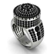 Round Black Diamond Mens Luxury Ring - Chris No. 39 image 1