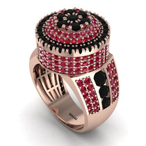 Round Black Diamond Mens Luxury Ring - Chris No. 53 image 1
