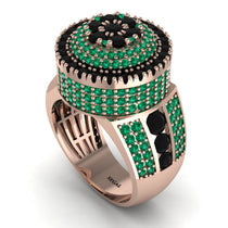 Round Black Diamond Mens Luxury Ring - Chris No. 23 image 1