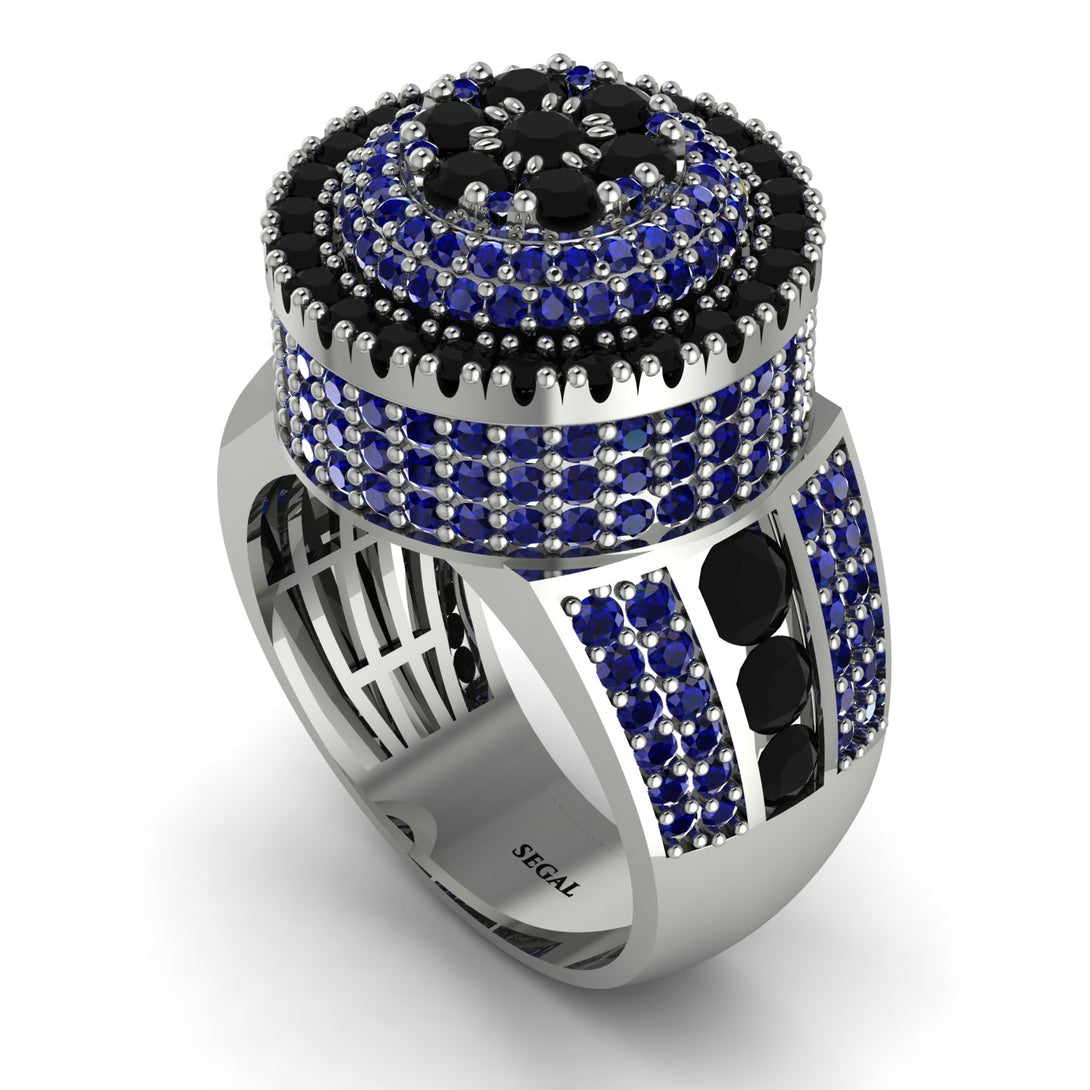 Round Black Diamond Mens Luxury Ring - Chris No. 69