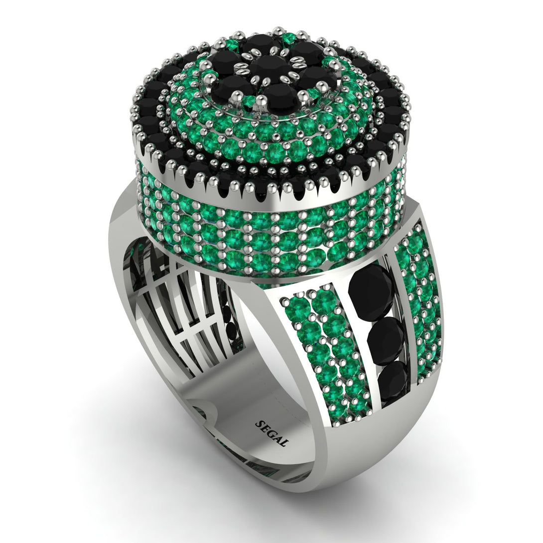 Round Black Diamond Mens Luxury Ring - Chris No. 24
