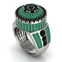 Round Black Diamond Mens Luxury Ring - Chris No. 24 image 1