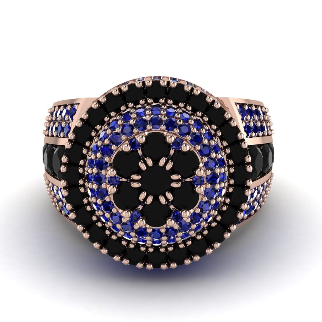 Round Black Diamond Mens Luxury Ring - Chris No. 68