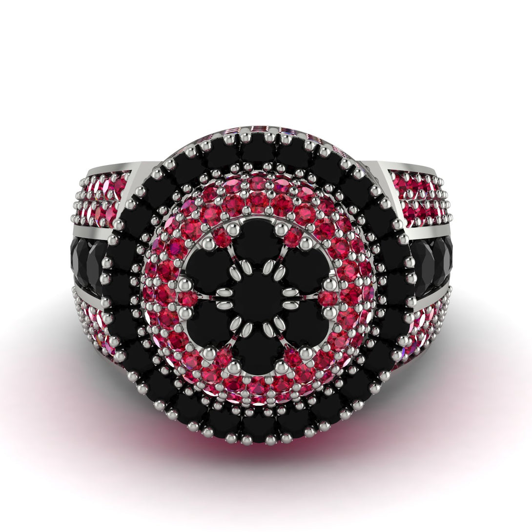 Round Black Diamond Mens Luxury Ring - Chris No. 54