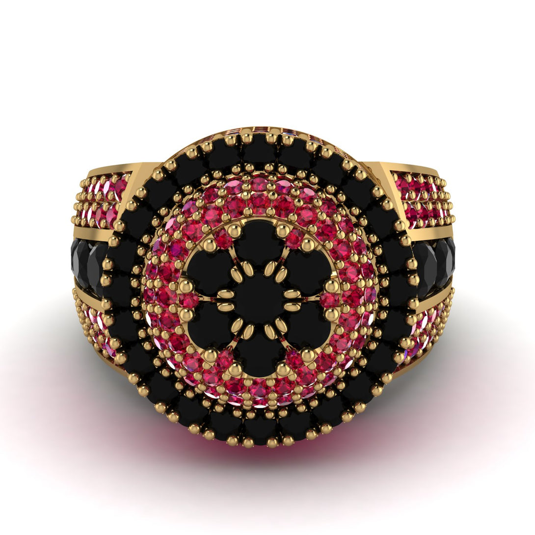 Round Black Diamond Mens Luxury Ring - Chris No. 52