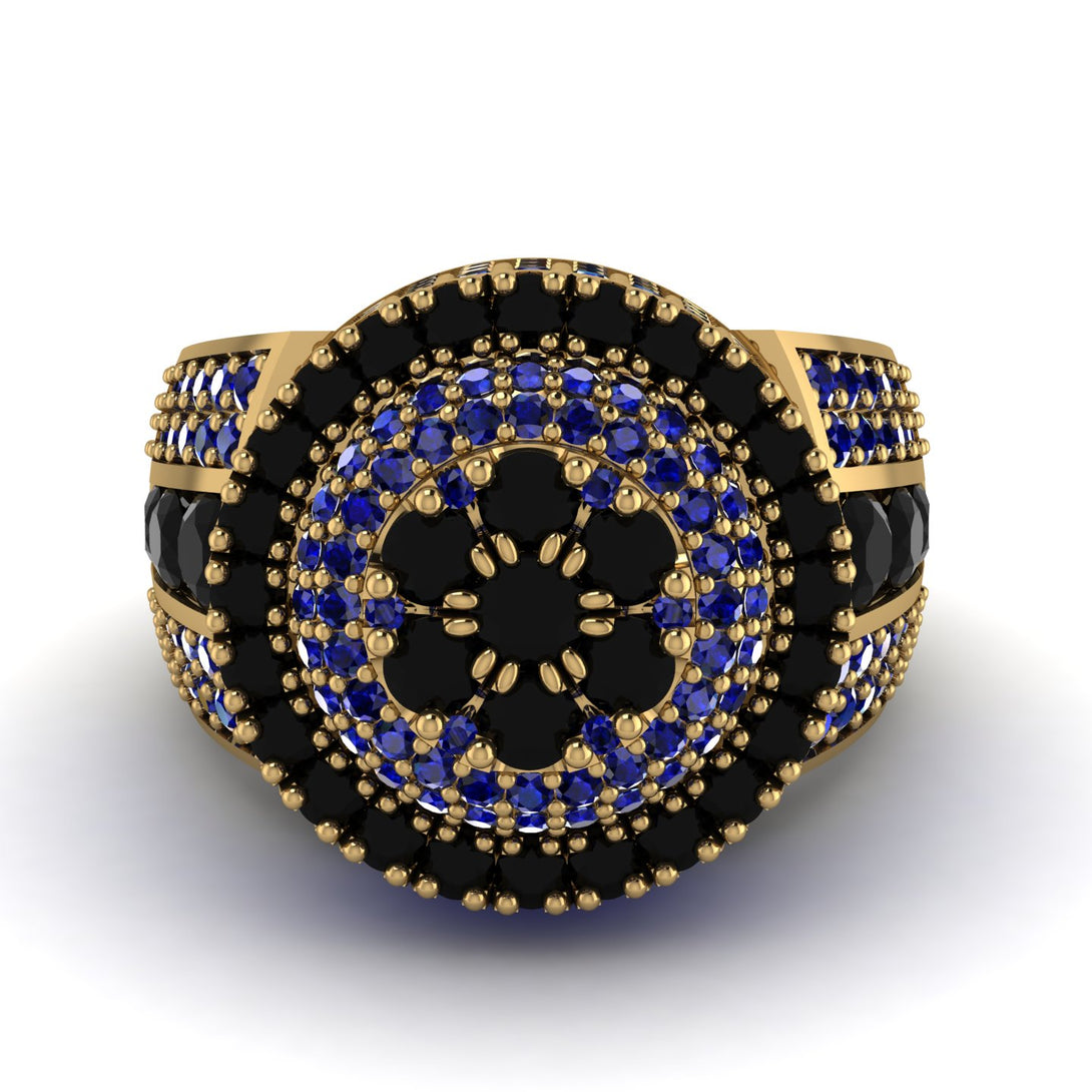 Round Black Diamond Mens Luxury Ring - Chris No. 67