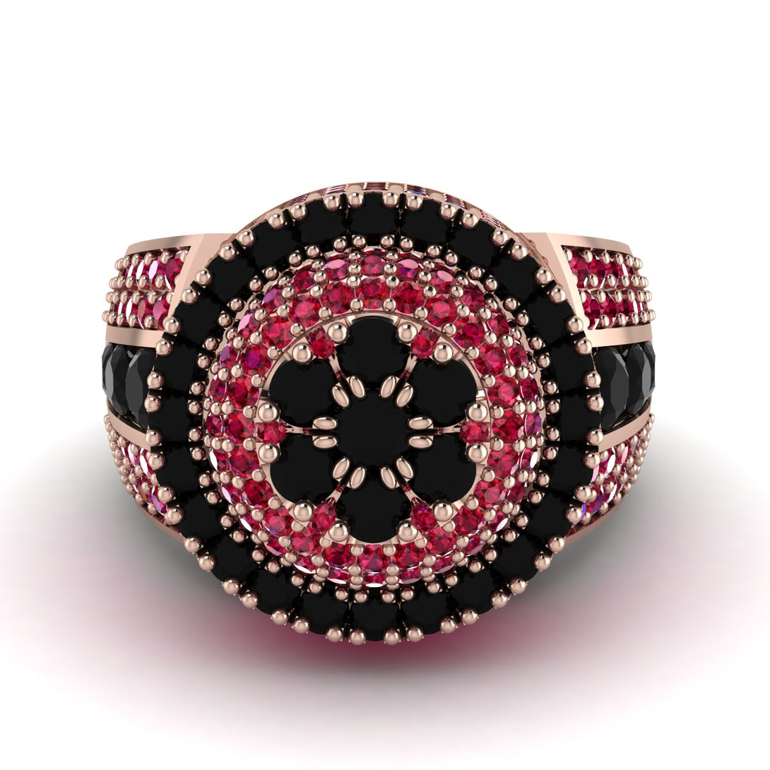Round Black Diamond Mens Luxury Ring - Chris No. 53
