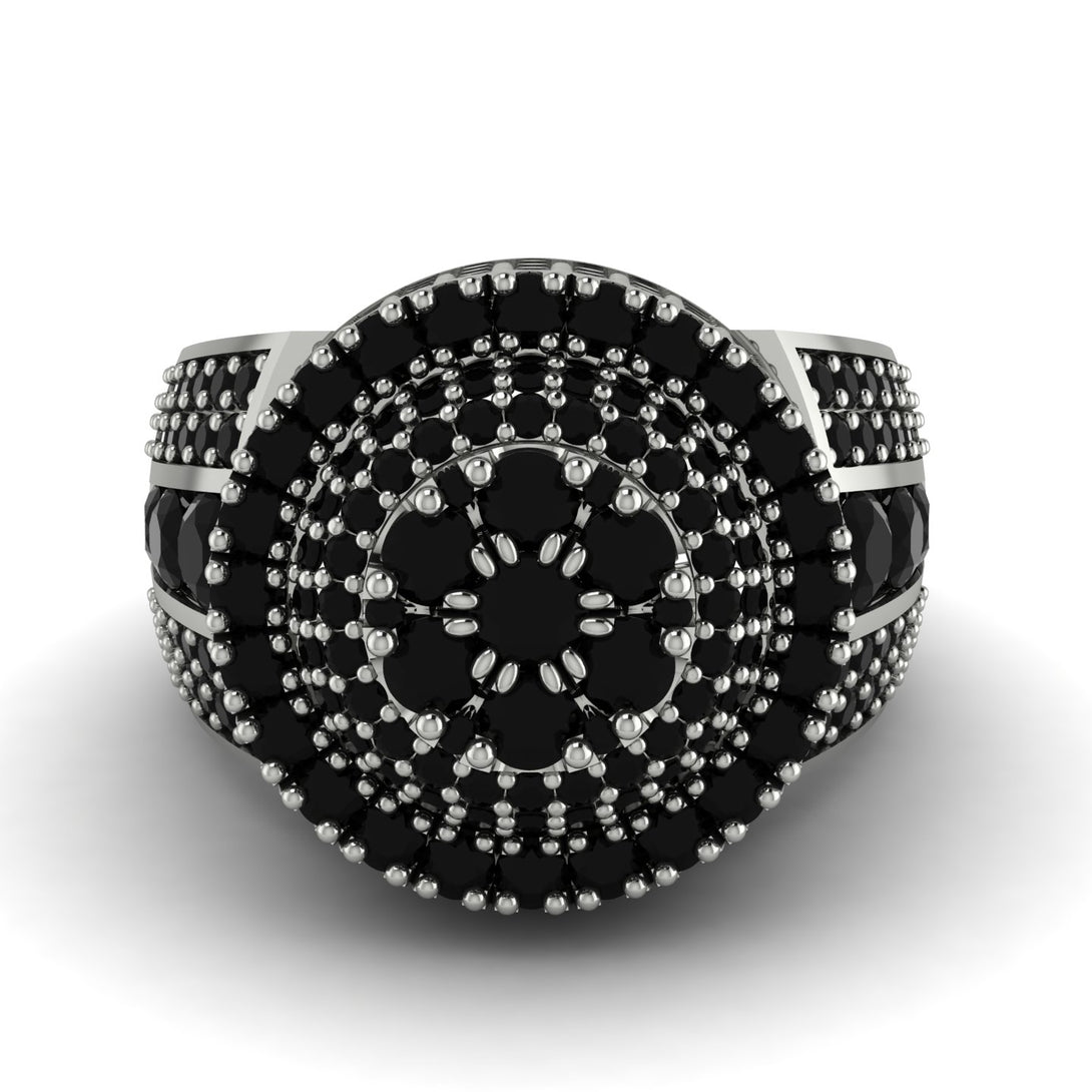 Round Black Diamond Mens Luxury Ring - Chris No. 39