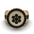 Round Black Diamond Mens Luxury Ring - Chris No. 7