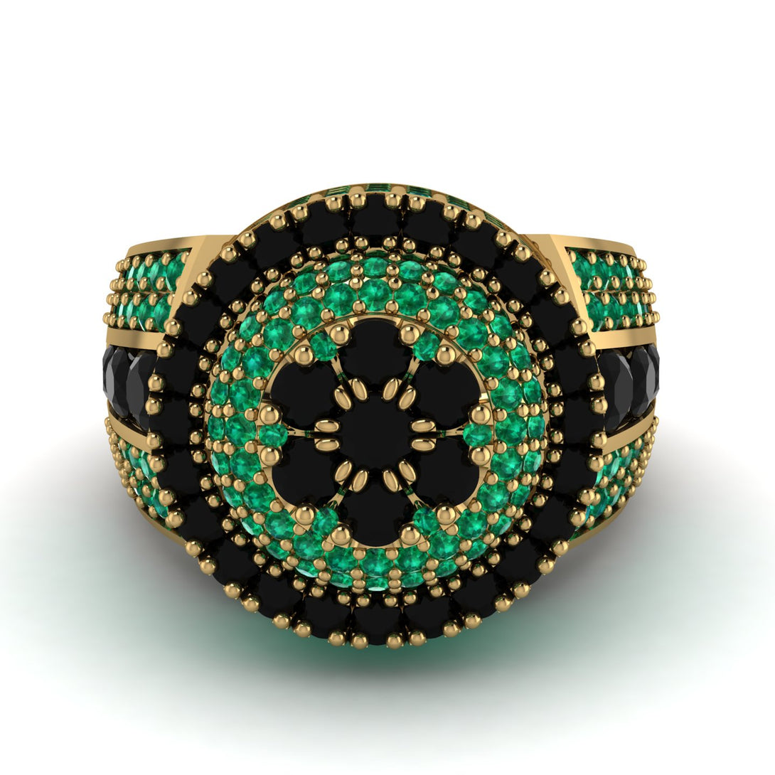 Round Black Diamond Mens Luxury Ring - Chris No. 22