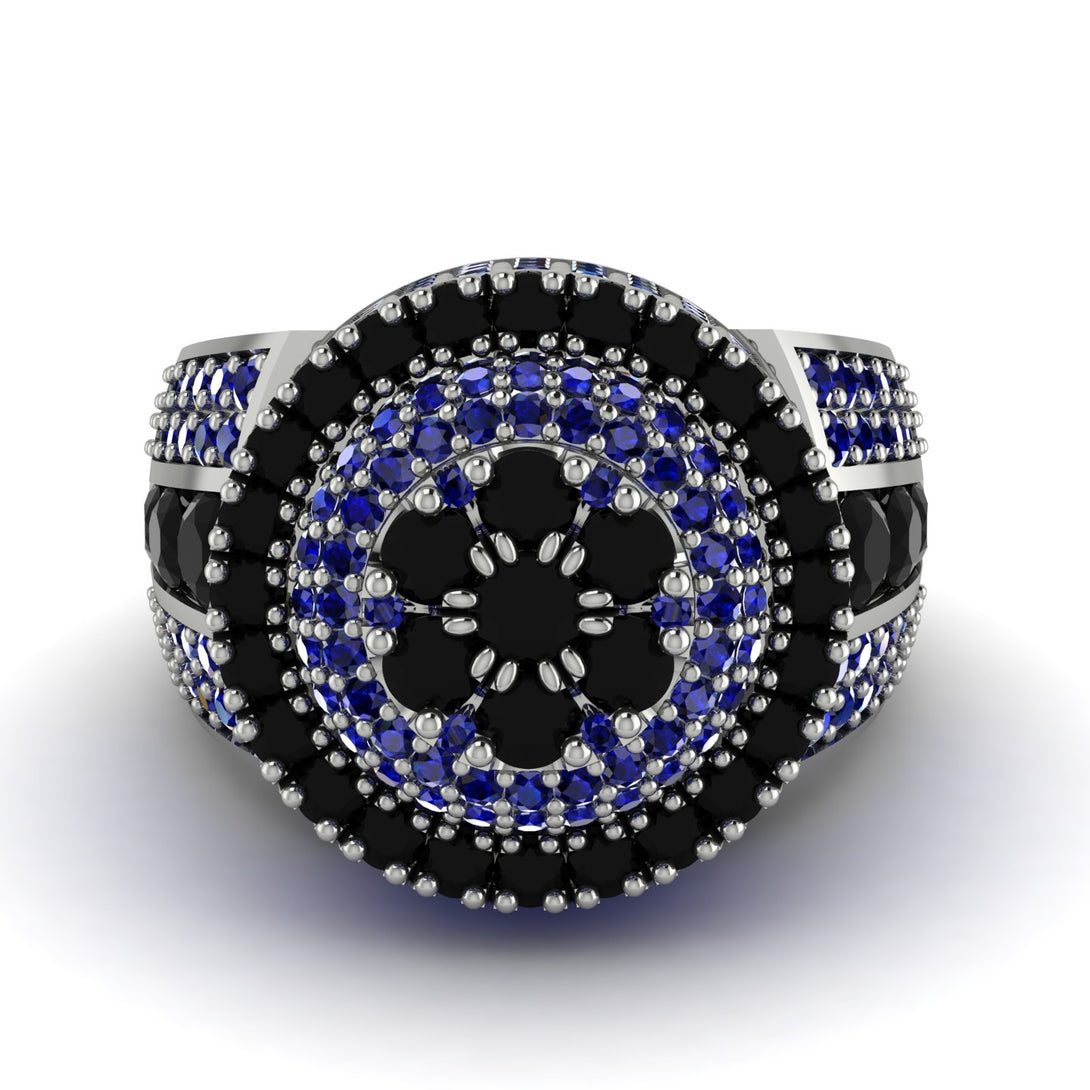 Round Black Diamond Mens Luxury Ring - Chris No. 69