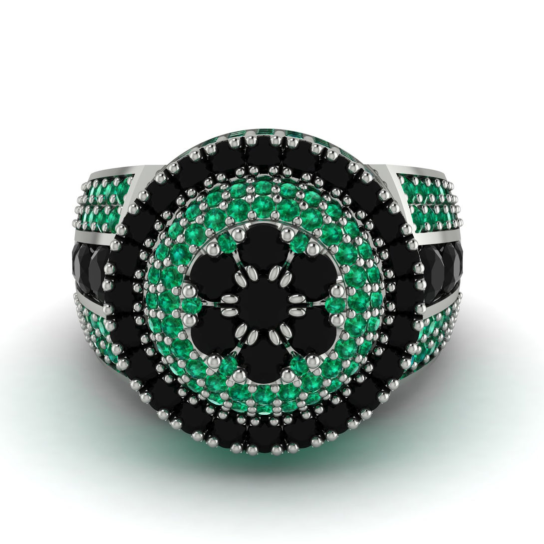 Round Black Diamond Mens Luxury Ring - Chris No. 24