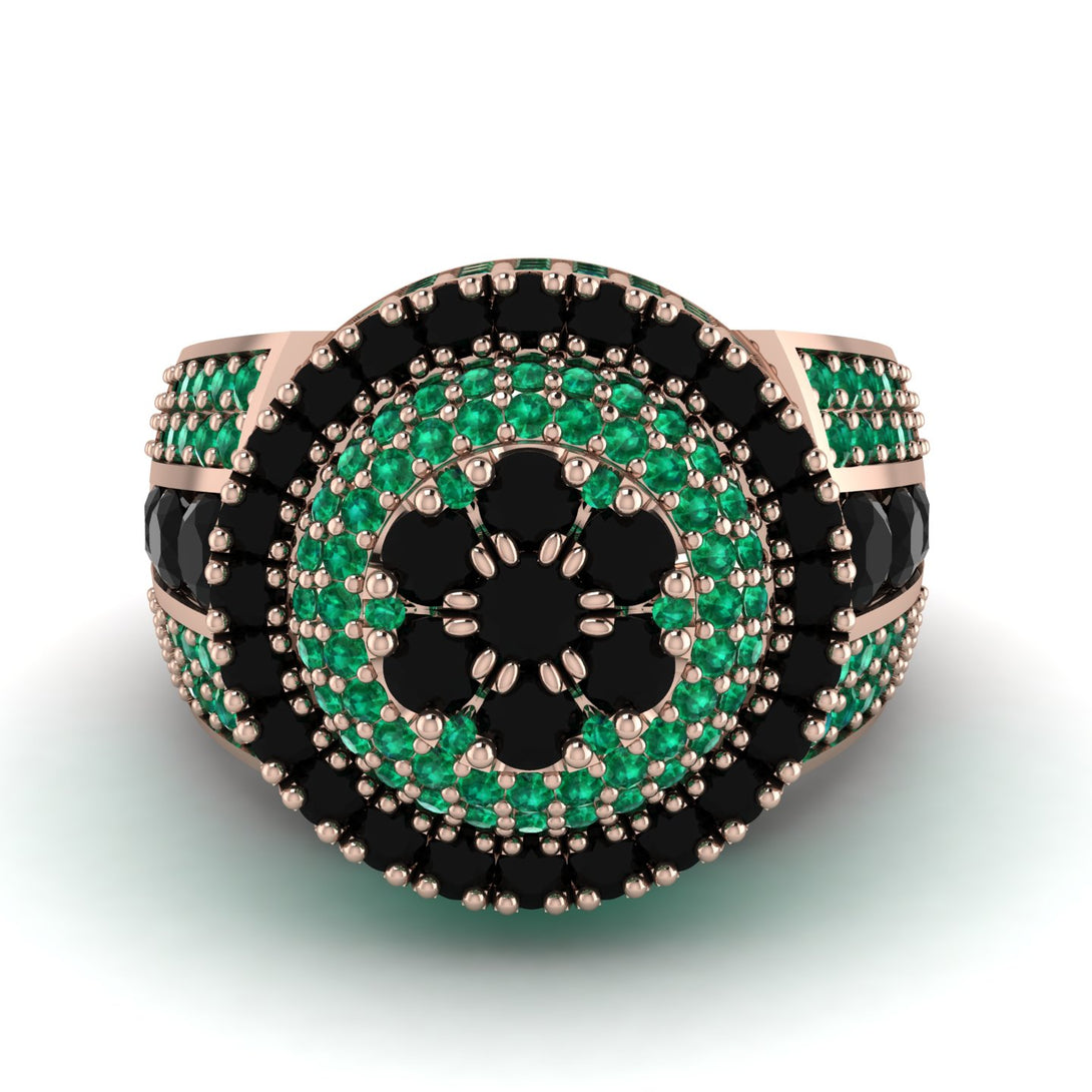 Round Black Diamond Mens Luxury Ring - Chris No. 23