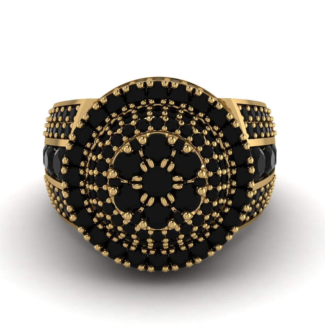 Round Black Diamond Mens Luxury Ring - Chris No. 37