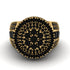 Round Black Diamond Mens Luxury Ring - Chris No. 37