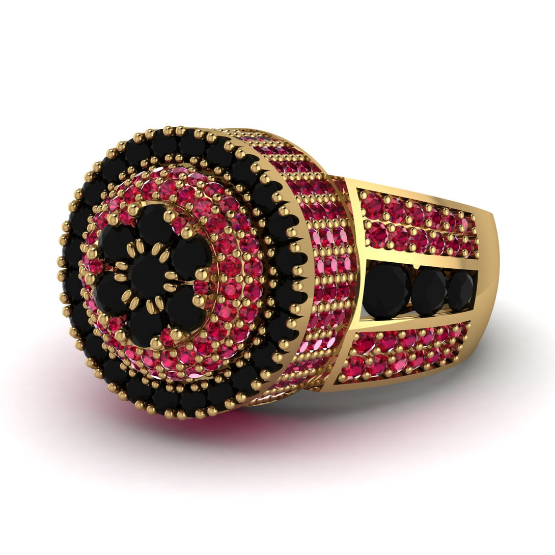 Round Black Diamond Mens Luxury Ring - Chris No. 52