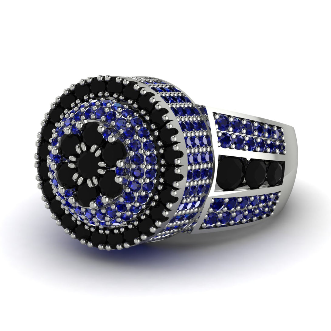 Round Black Diamond Mens Luxury Ring - Chris No. 69