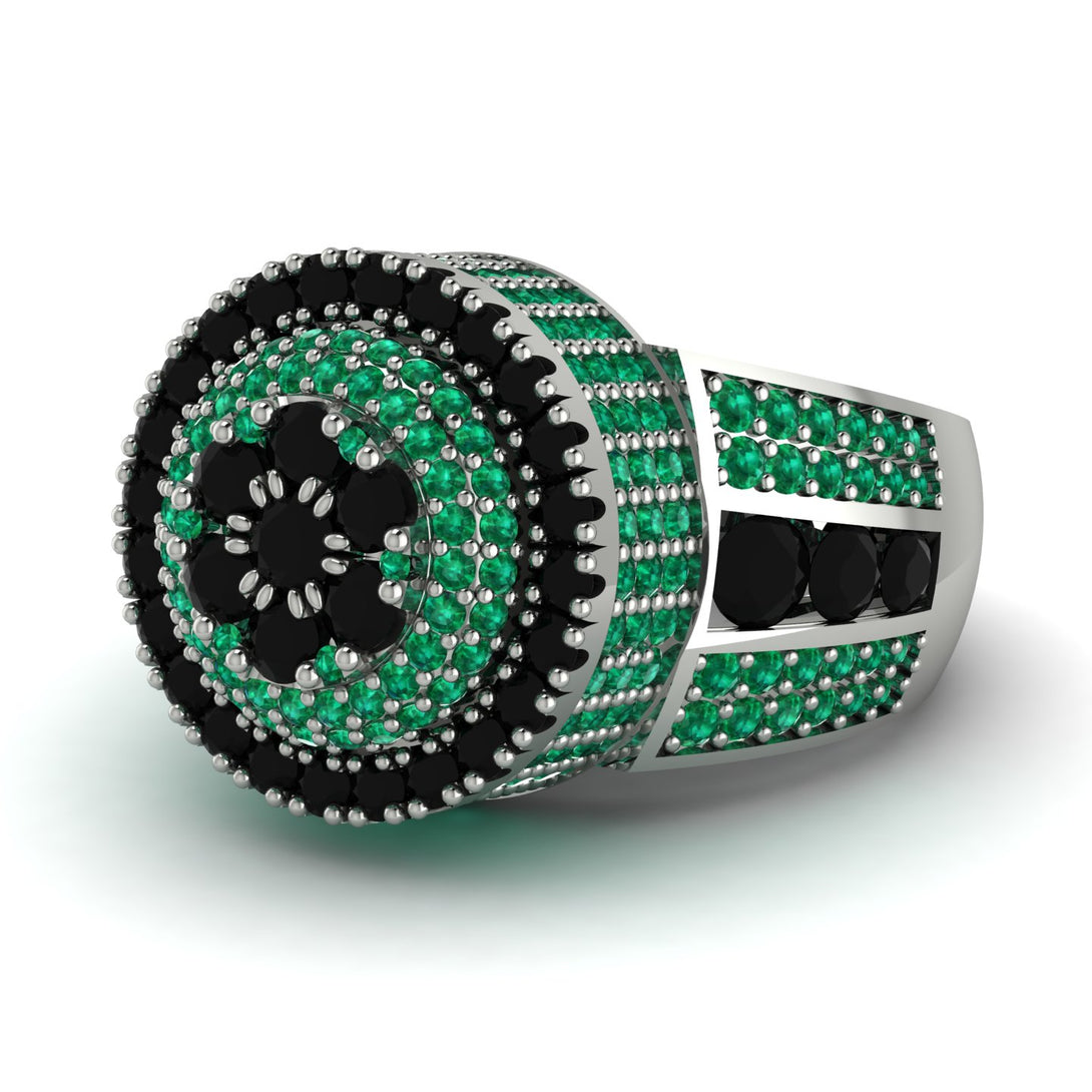 Round Black Diamond Mens Luxury Ring - Chris No. 24