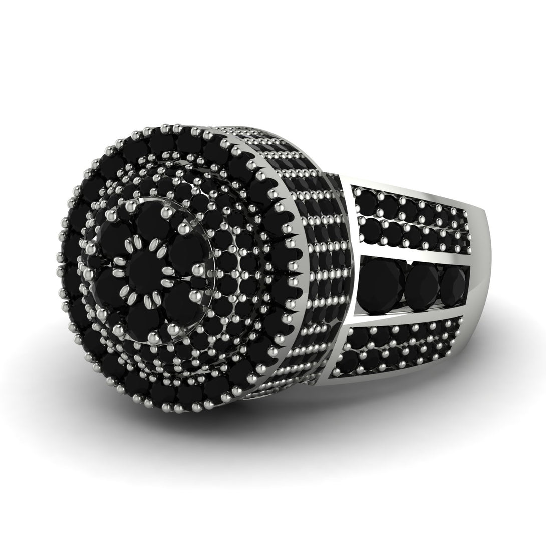 Round Black Diamond Mens Luxury Ring - Chris No. 39