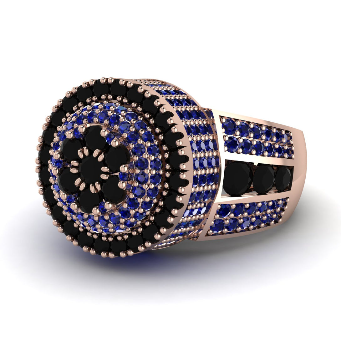 Round Black Diamond Mens Luxury Ring - Chris No. 68