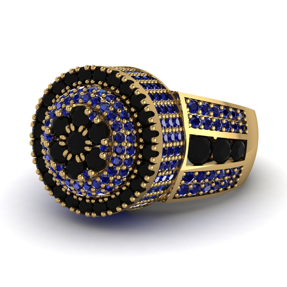 Round Black Diamond Mens Luxury Ring - Chris No. 67