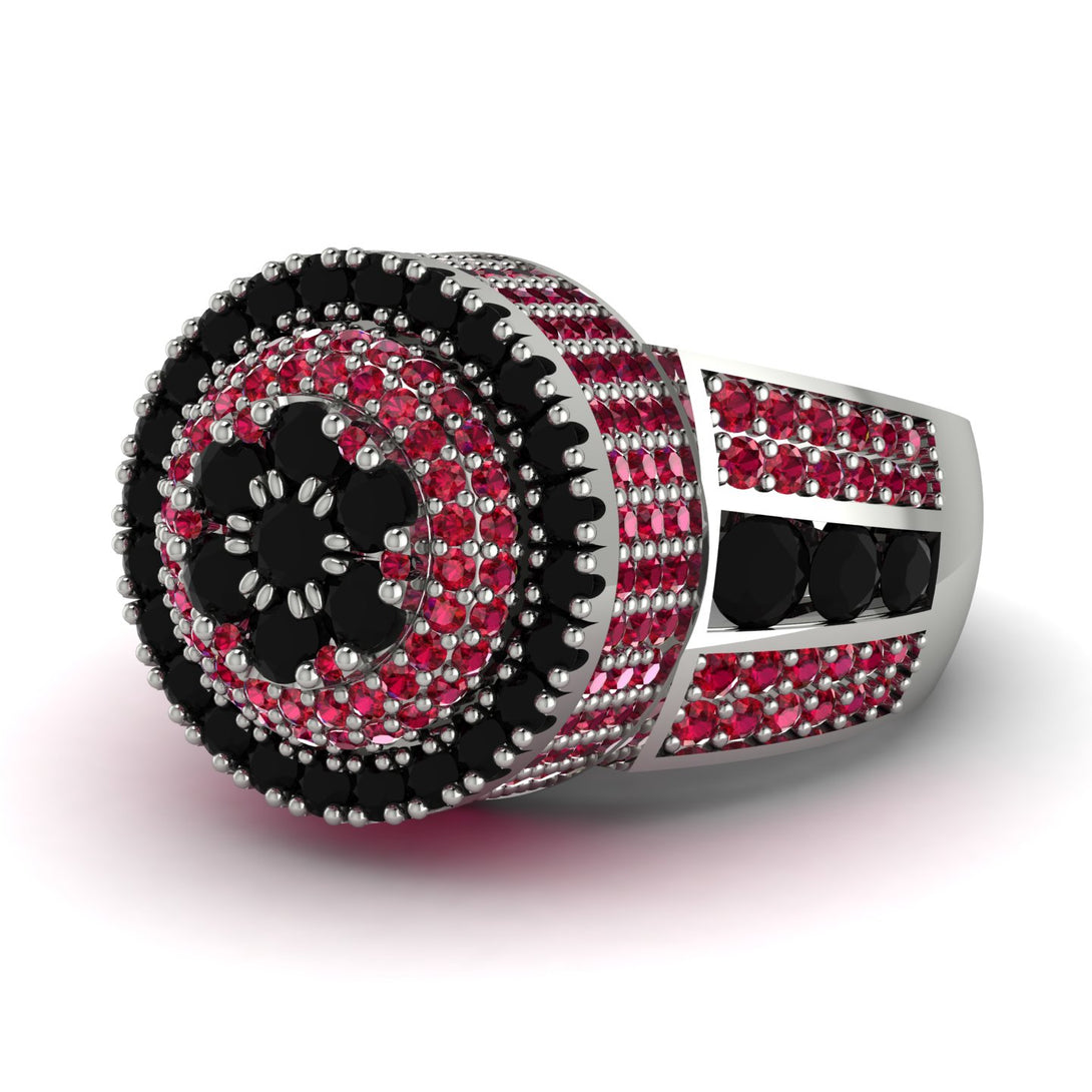 Round Black Diamond Mens Luxury Ring - Chris No. 54