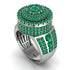 Round Emerald Mens Luxury Ring - Chris No. 21 image 1