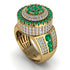 Round Emerald Mens Luxury Ring - Chris No. 4