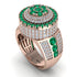 Round Emerald Mens Luxury Ring - Chris No. 5