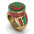 Round Emerald Mens Luxury Ring - Chris No. 49