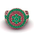 Round Emerald Mens Luxury Ring - Chris No. 50
