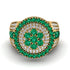 Round Emerald Mens Luxury Ring - Chris No. 4