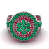 Round Emerald Mens Luxury Ring - Chris No. 51 image 2