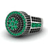 Round Emerald Mens Luxury Ring - Chris No. 36