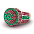 Round Emerald Mens Luxury Ring - Chris No. 50