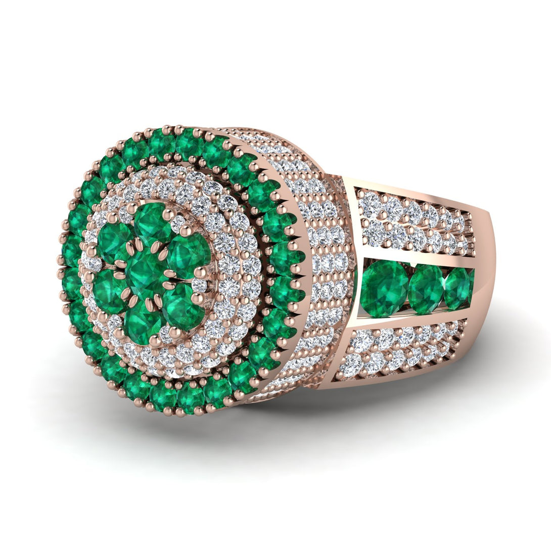 Round Emerald Mens Luxury Ring - Chris No. 5