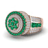 Round Emerald Mens Luxury Ring - Chris No. 5 image 3