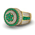 Round Emerald Mens Luxury Ring - Chris No. 4