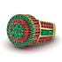 Round Emerald Mens Luxury Ring - Chris No. 49 image 3