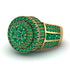 Round Emerald Mens Luxury Ring - Chris No. 19 image 3