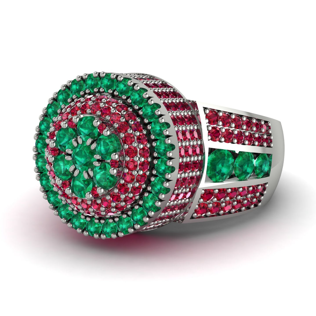 Round Emerald Mens Luxury Ring - Chris No. 51