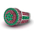 Round Emerald Mens Luxury Ring - Chris No. 51
