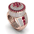 Round Ruby Mens Luxury Ring - Chris No. 11