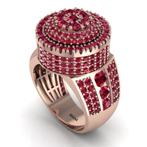 Round Ruby Mens Luxury Ring - Chris No. 56 image 1