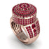 Round Ruby Mens Luxury Ring - Chris No. 56